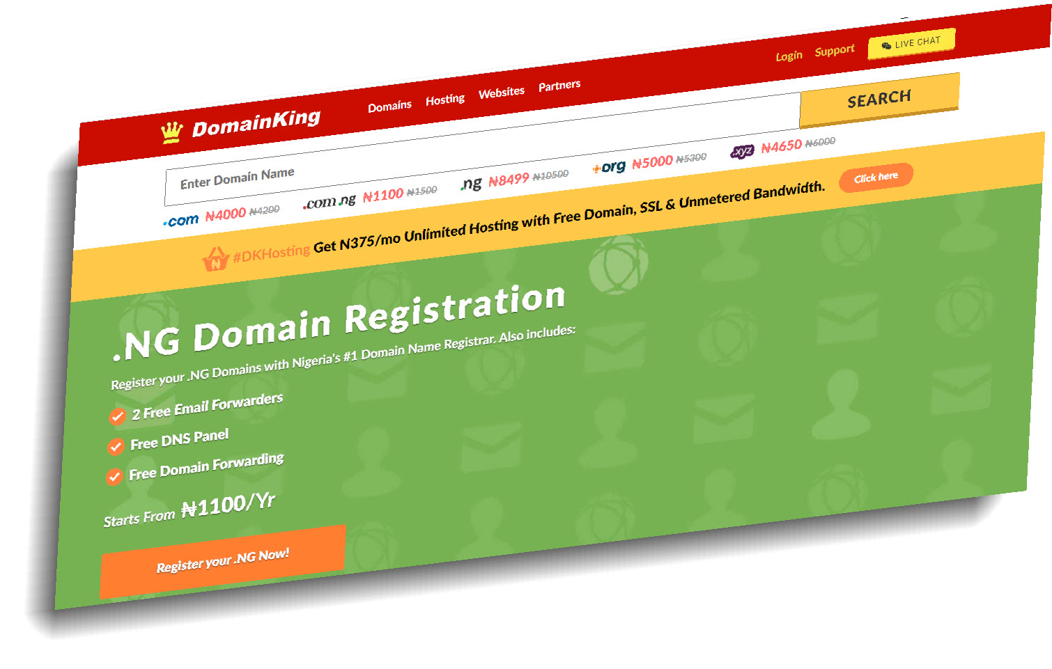 DomainKing Web hosting company